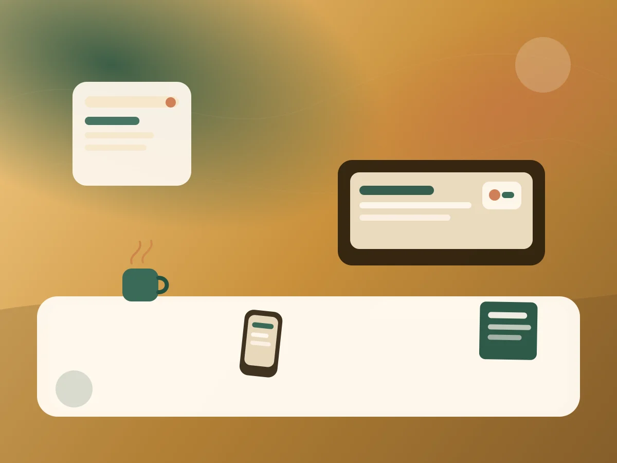 Người làm việc với ghi chú học tập và công cụ AI trên bàn - minh họa chi tiết 1