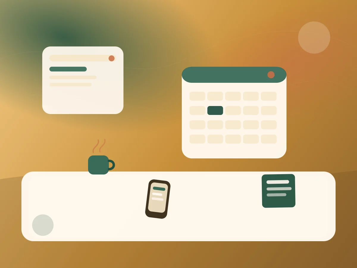 Người làm việc với ghi chú học tập và công cụ AI trên bàn - minh họa chi tiết 2