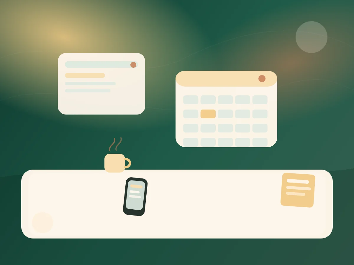 Ánh sáng buổi sáng trong không gian làm việc đơn giản và yên tĩnh - minh họa chi tiết 1