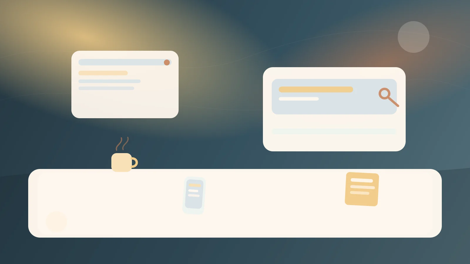 Người làm việc yên tĩnh với một nhiệm vụ duy nhất trên bàn