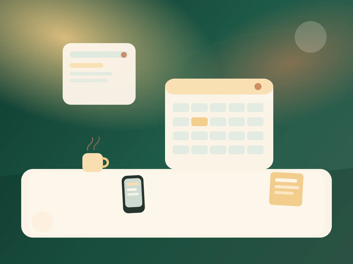 Người duy trì một việc nhỏ hằng ngày trên bàn làm việc gọn gàng - minh họa chi tiết 2