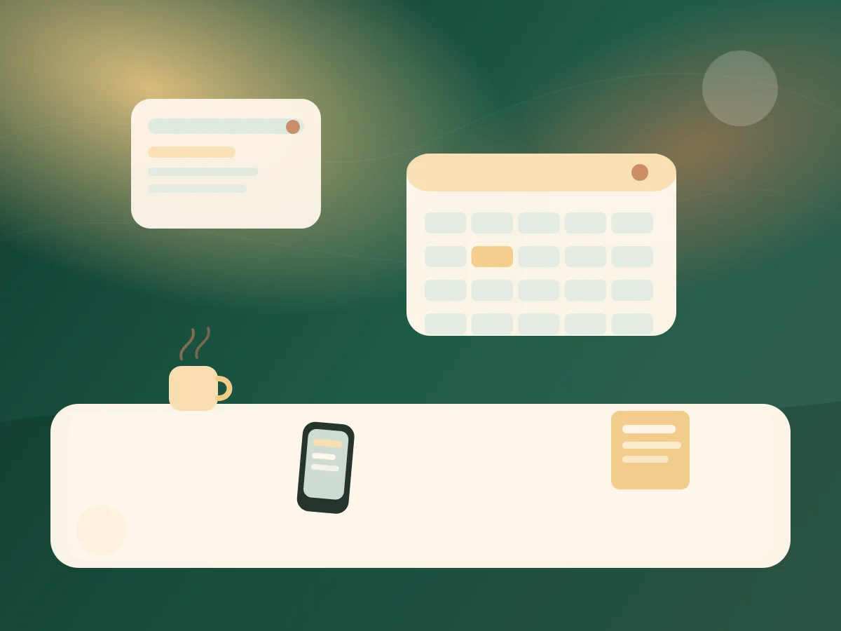 Người đang thiết kế lịch sinh hoạt cá nhân với các trục sống và làm việc rõ ràng - minh họa chi tiết 1