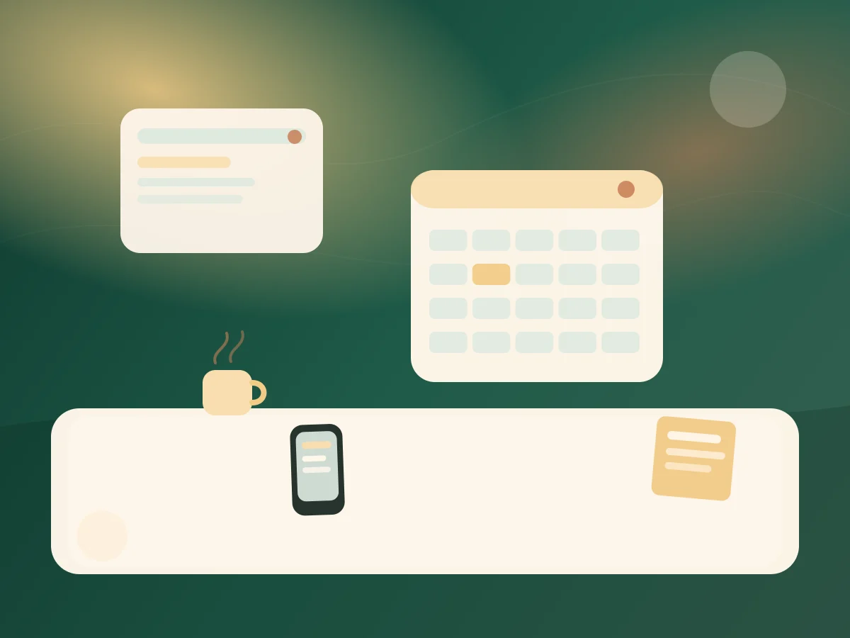 Người đang sắp xếp các trục sống và làm việc thành một hệ thống cá nhân rõ ràng - minh họa chi tiết 2