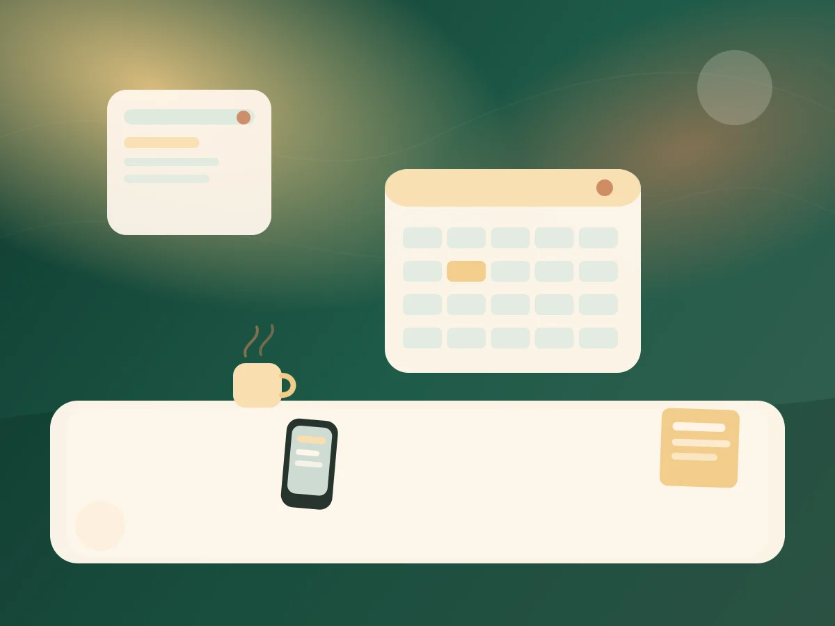 Lịch cá nhân được sắp theo các khung việc rõ ràng thay vì chồng chéo - minh họa chi tiết 1